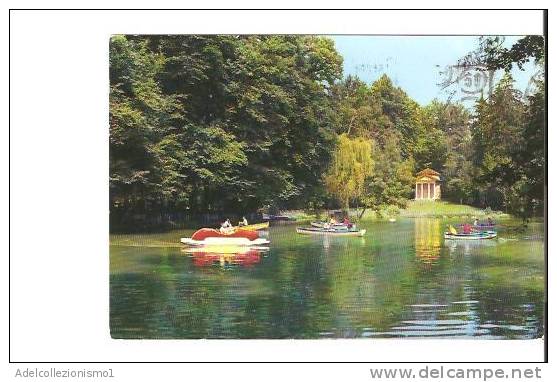 17478)cartolina Illustratoria  Monza - Lago Parco Villa Reale - Monza