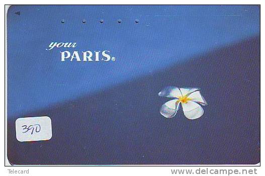 Télécarte Japon Japan PARIS.  France Related (390) FLEUR *   French Related * Frankreich Verbunden - Publicidad