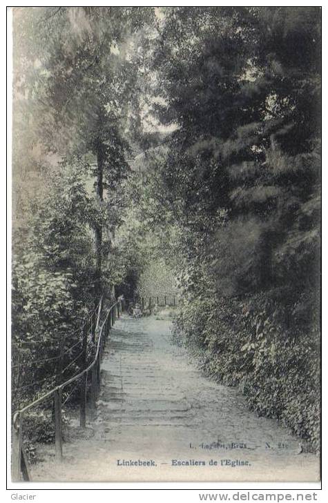 LINKEBEEK - Escaliers De L' Eglise - L. Lagaert, Bruxelles N° 21  - Gekleurd - Linkebeek