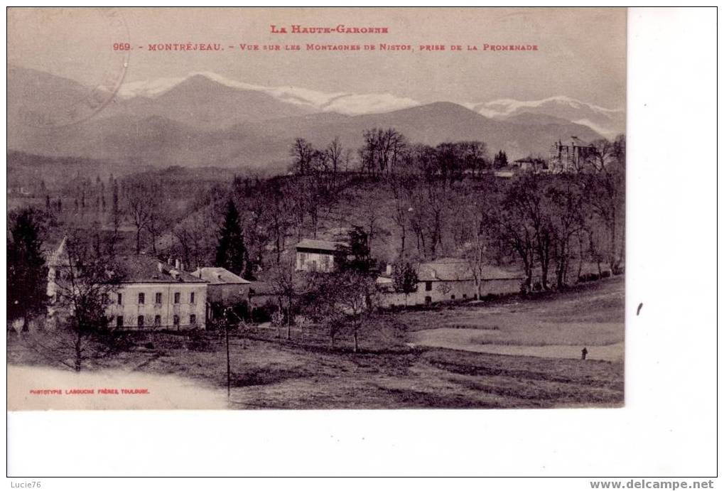 MONTREJEAU  -  N°  969 -   Vue Sur Les Montagnes De NISTOS, Prise De La Promenade - Montréjeau