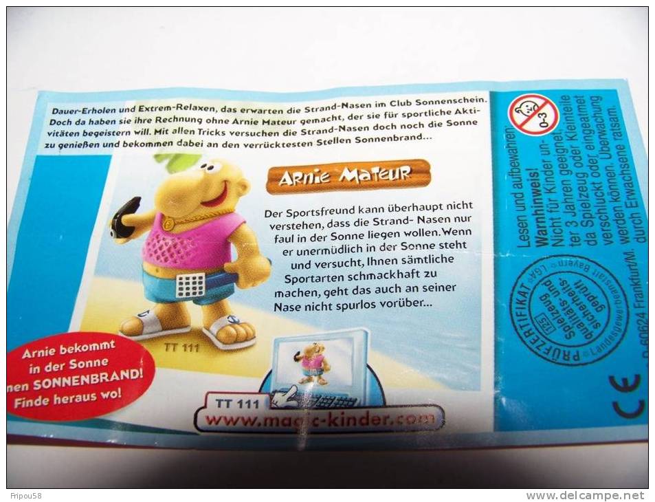 KINDER - BPZ Allemand Strand Nasen Im Club Urlaub  TT111 - Instructions