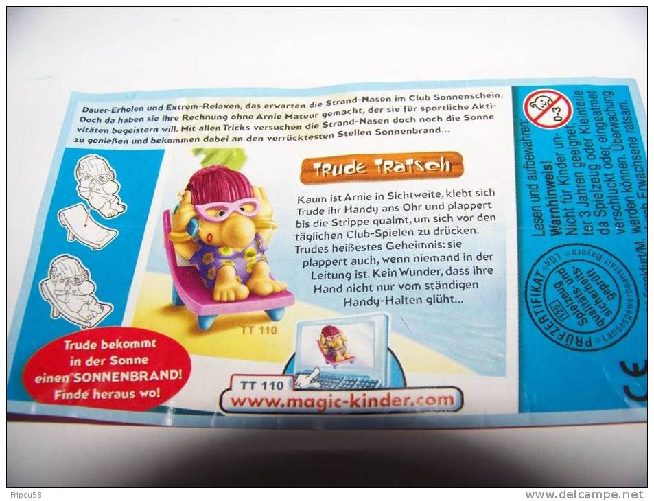 KINDER - BPZ Allemand Strand Nasen Im Club Urlaub  TT110 - Instructions