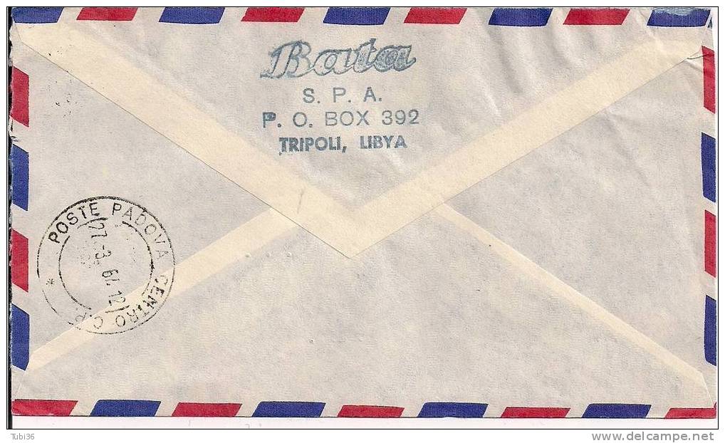 STORIA  POSTALE / LETTERA  VIAGGIATA  1964  VIA AEREA  DA TRIPOLI PER  PADOVA. - Libya