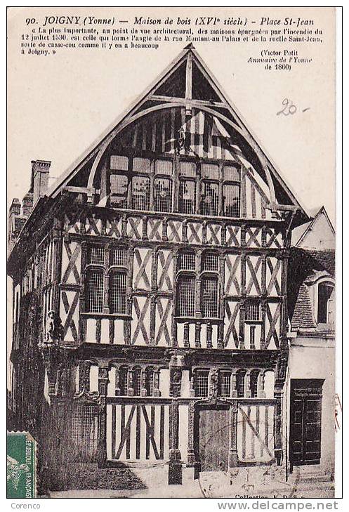 981  89   JOIGNY   Maison De Bois    Circulée - Joigny