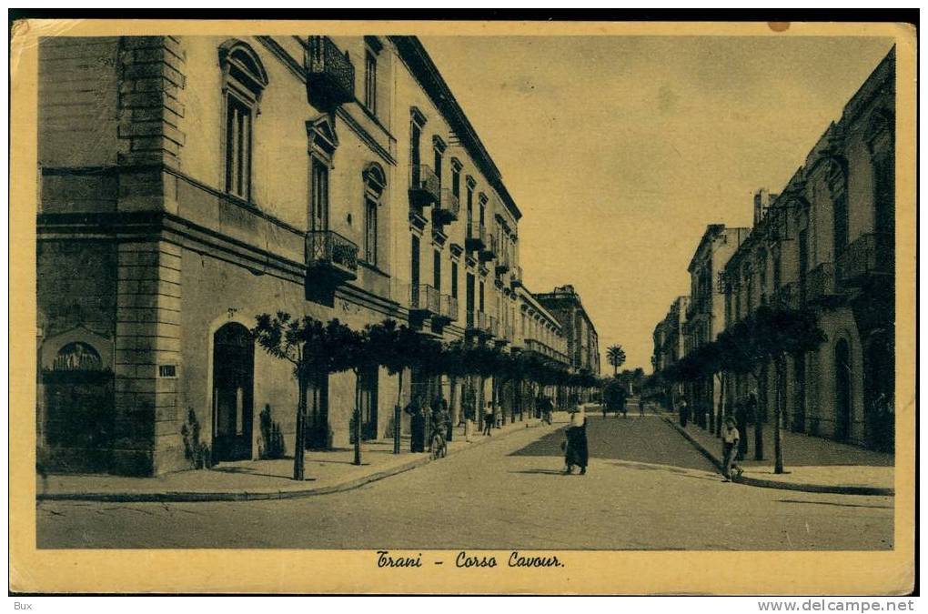 TRANI   BARI PUGLIA  NON VIAGGIATA  COME DA FOTO FORMATO PICCOLO   FOTOGRAVURE CESARE CAPELLO MILANO 1936 - Trani