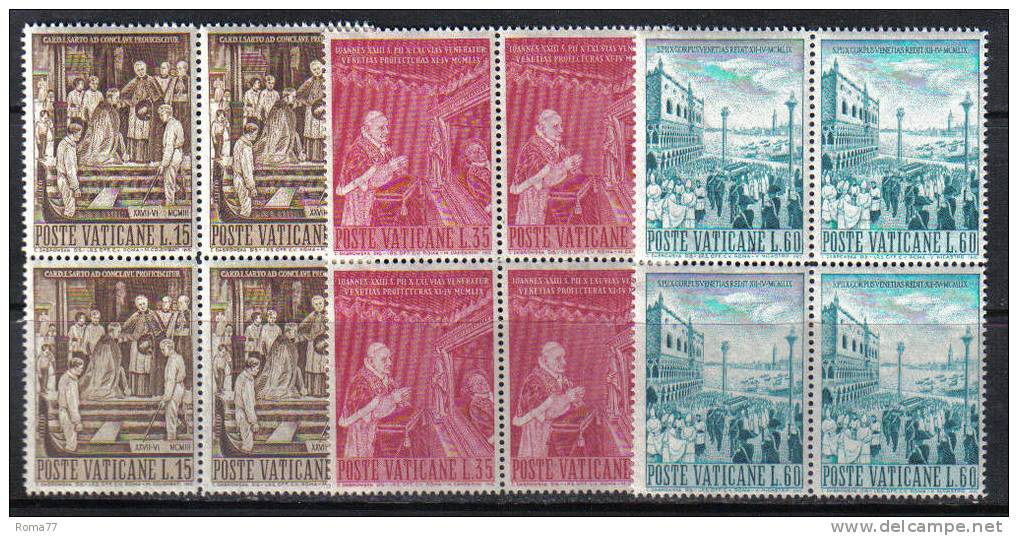 SS495 - VATICANO , Pio X Serie 281/283 In Quartina  *** - Neufs