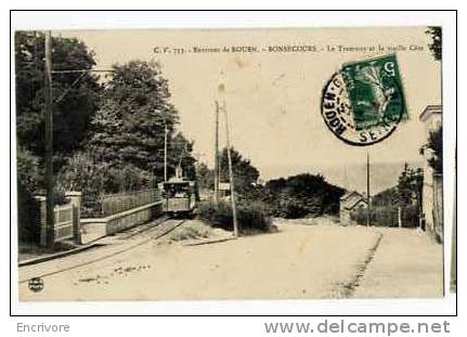 Cpa BONSECOURS Le Tramway Et La Vieille Cote CV 753 - Bonsecours