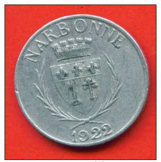 NARBONNE - JETON DE 10 CENT. 1922 - Profesionales / De Sociedad