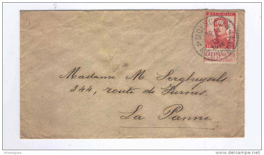 Lettre Pellens MOESCROEN MOUSCRON 16 IX 14 Vers La Panne  --  B1/064 - Other & Unclassified