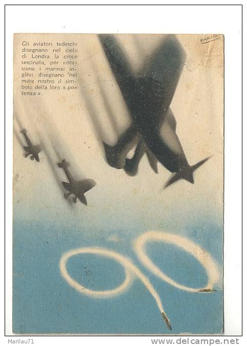 Illustratori MANCIOLI Aviazione 2^ WW PNF 1941 Viaggiata - 1939-1945: 2ème Guerre