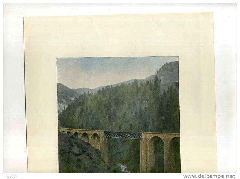 - PONT DU CHEMIN DE FER AU LIORANT . REPRO EN COULEURS D´EPOQUE DE PHOTO DE LA FIN DU XIXe DEBUT XXe S. - Europe