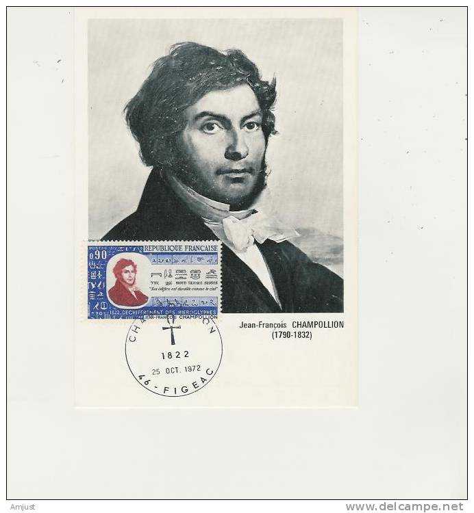 Carte Maximum,Maxi Cards, Jean-François Champollion - Sonstige & Ohne Zuordnung