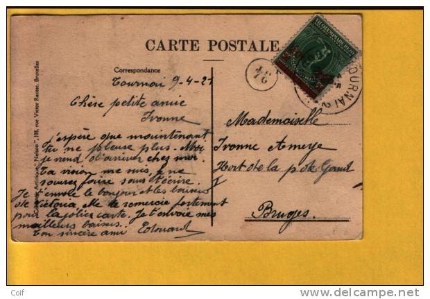 184 Op Kaart Met Stempel TOURNAI - Ete 1920: Anvers