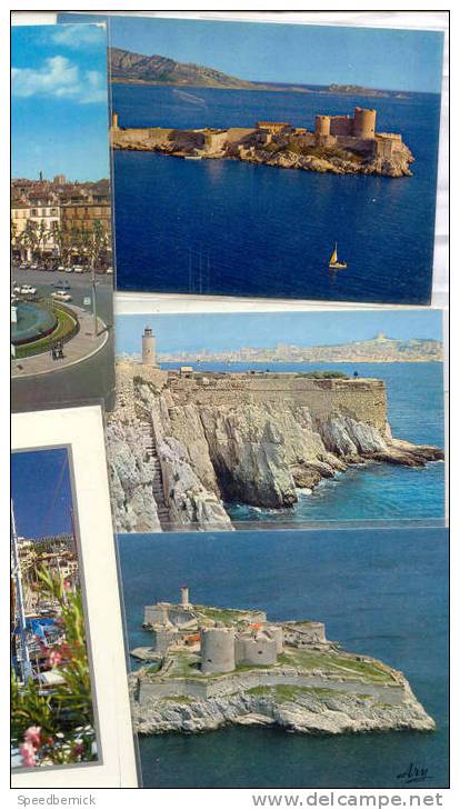 14169 Lot Onze Cartes Marseille . Chateau If , Souvenir Sardine Castellane Panoramique Vieux Port - Non Classés