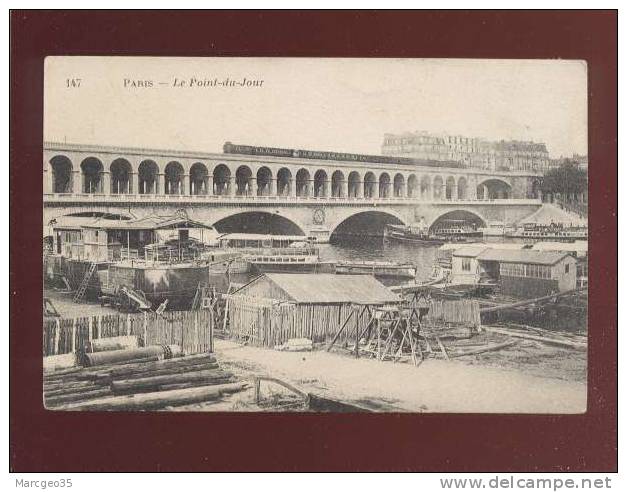 Paris Le Point Du Jour édit.? N° 147 Bateau Métro Belle Carte - De Seine En Haar Oevers