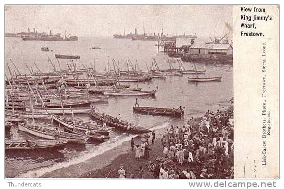 LISK CAREW BROTHERS PHOTO FREETOWN SIERRA LEONE REGISTERED VIEW FROM KING JIMMY'S WHARF , FREETOWN - Sierra Leone