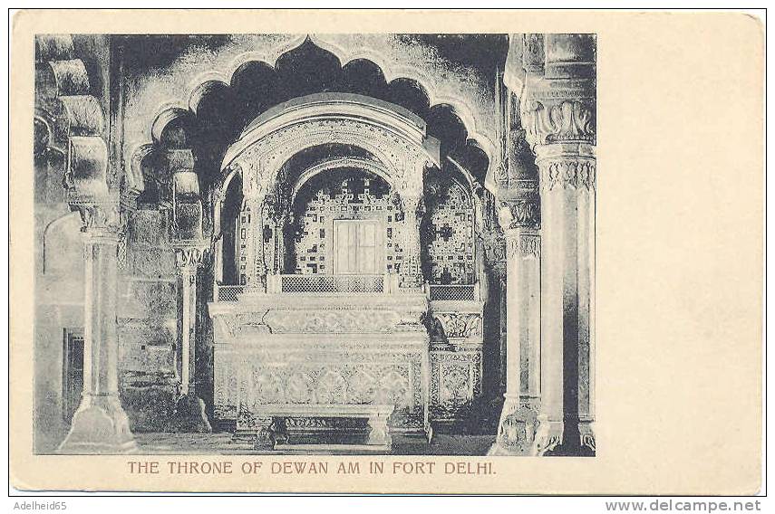 India,  The Throne Of Dewan Am In Fort Delhi, C 1910, Mirza & Sons, Delhi - Indien