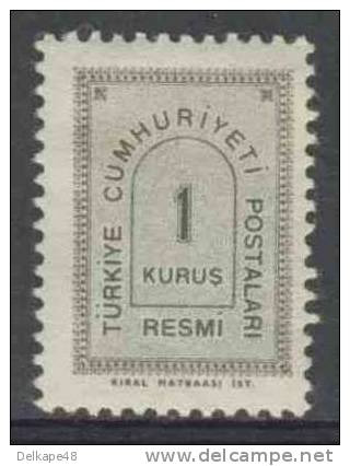 Turkey Turquie Turkei 1963 Mi D 85 Sc 084 ** Official Stamp / Dienstmark Dienstzegel - Timbres De Service