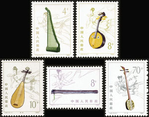 1983 CHINA T81 MUSICAL INSTRUMENT 5V MNH - Unused Stamps