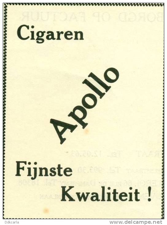 Reclame Uit Magazine 1946 - Cigaren Apollo - Documentos