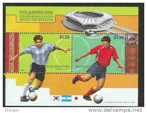 ARGENTINA 2002 MICHEL NO: BL.78  MNH - 2002 – Corea Del Sud / Giappone