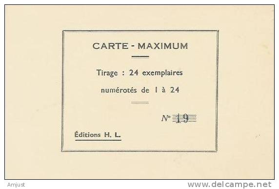 Carte Maximum,Maxi Cards,Jean De Vienne (carte à Tirage Limité De 24 Exemplaires) - 1940-1949