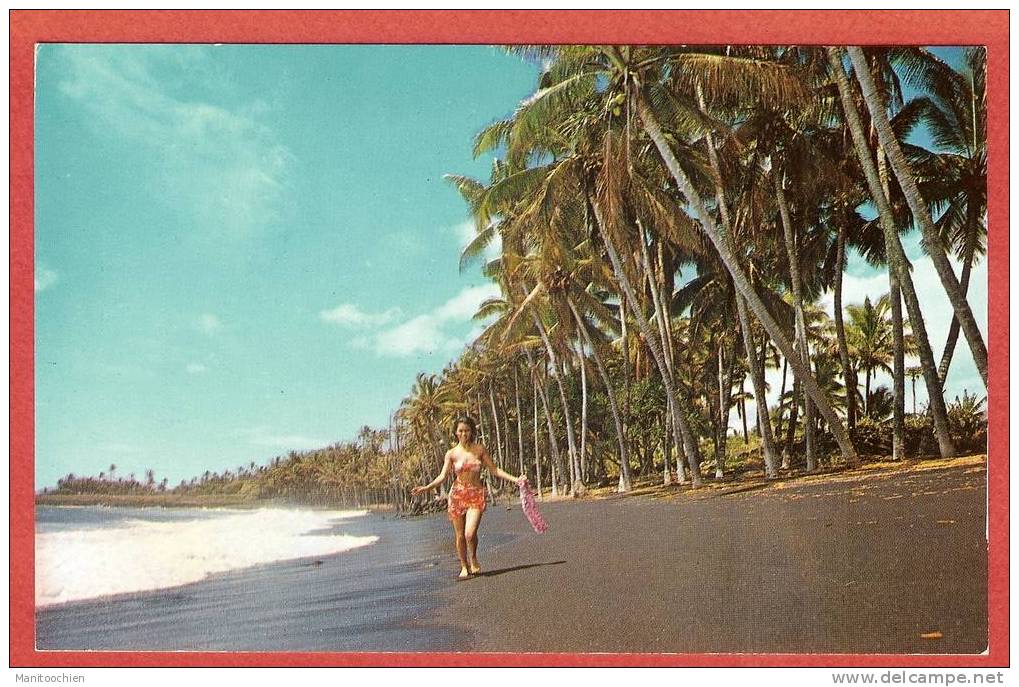 HAWAII LA PLAGE AVEC UNE HAWAIENNE - Autres & Non Classés