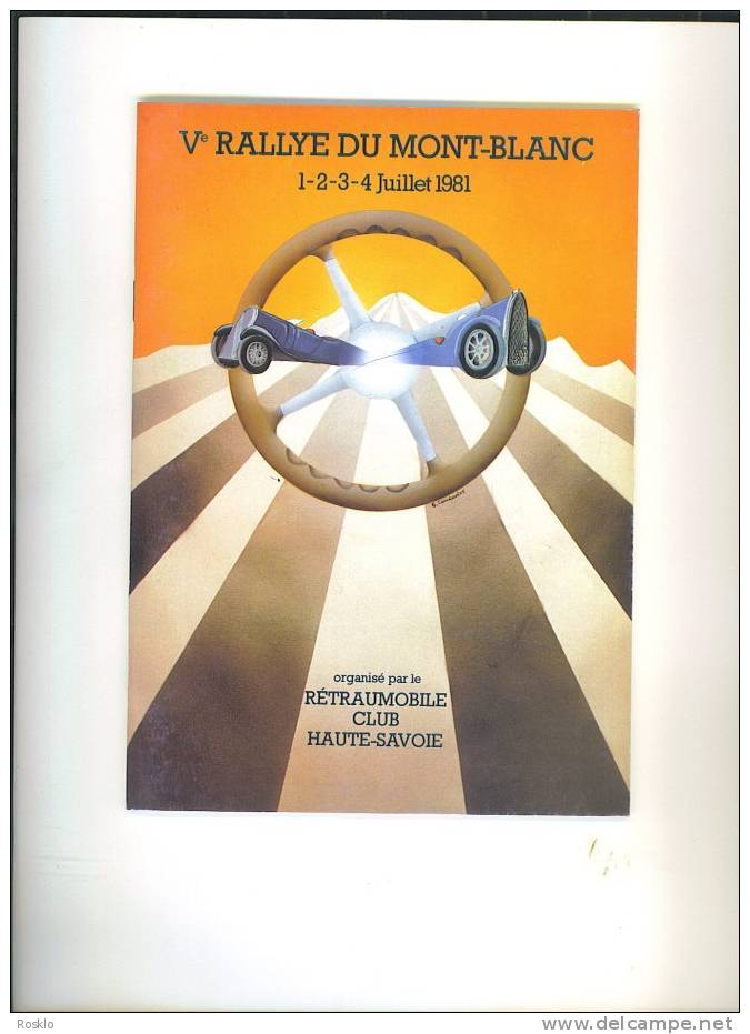 LIVRET / AUTO ANCIENNE / 5° RALLYE DU MONT BLANC 1981  / 40 PAGES  / PARFAIT ETAT - Auto