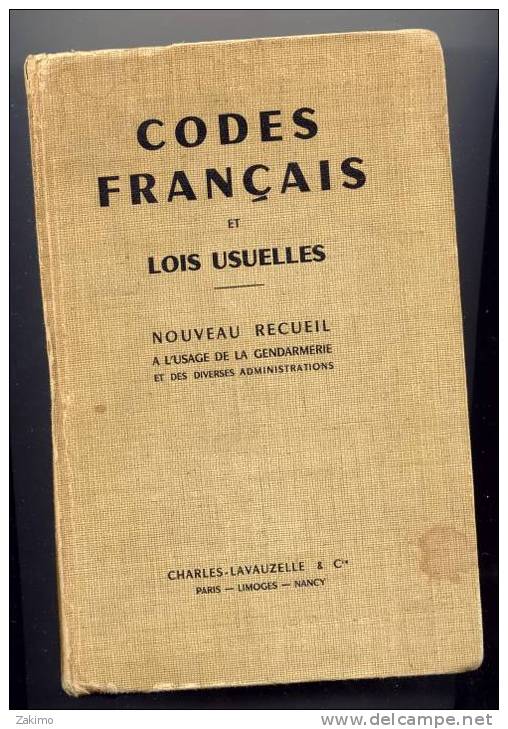 Codes Francais Nouveau Recueil à L Usage De La Gendarmerie - Politie & Rijkswacht