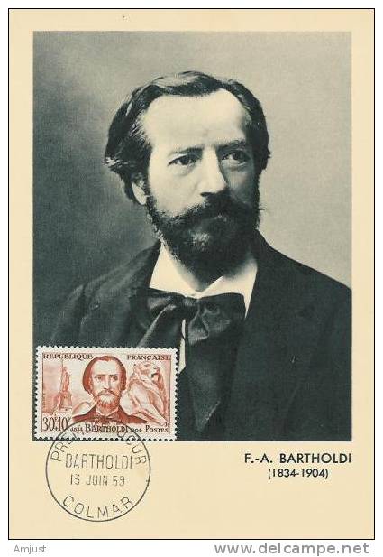 Carte Maximum,Maxi Cards,Bartholdi - 1950-1959