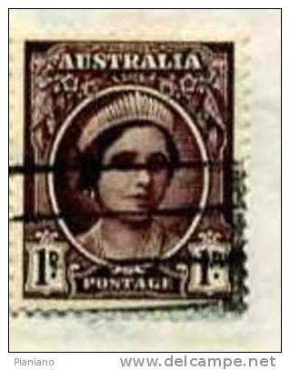 PIA - AUSTRALIA  - 1942-44 : Serie Corrente : Regina Elisabetta - (Yv 143) - Oblitérés
