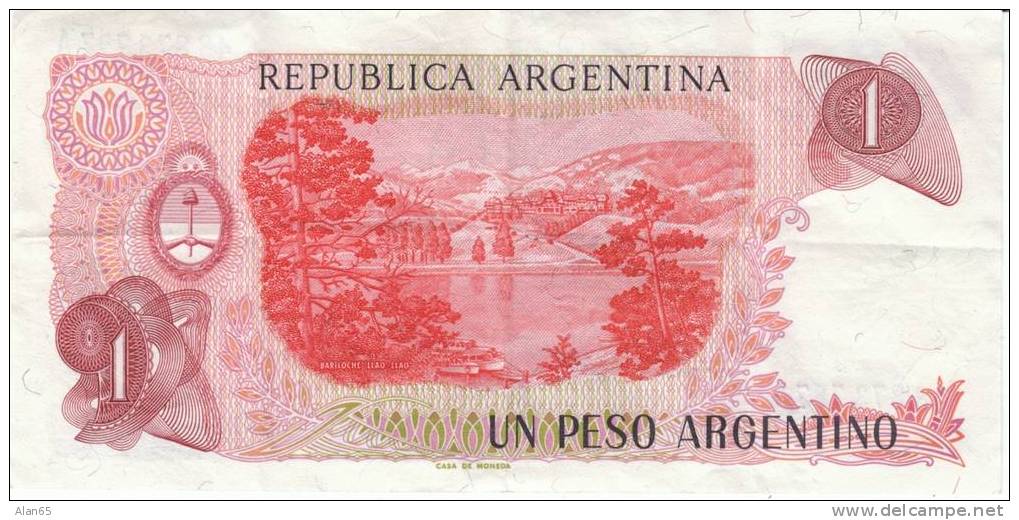 Argentina 1 Peso Argentino 1983-84 Currency Banknote, Krause #311 - Argentina