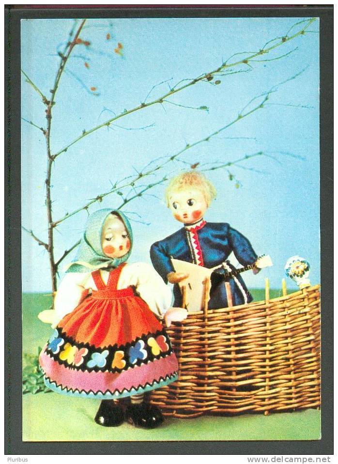 RUSSIAN ETHNIC DOLLS, BALALAIKA PLAYER, OLD POSTCARD - Zonder Classificatie