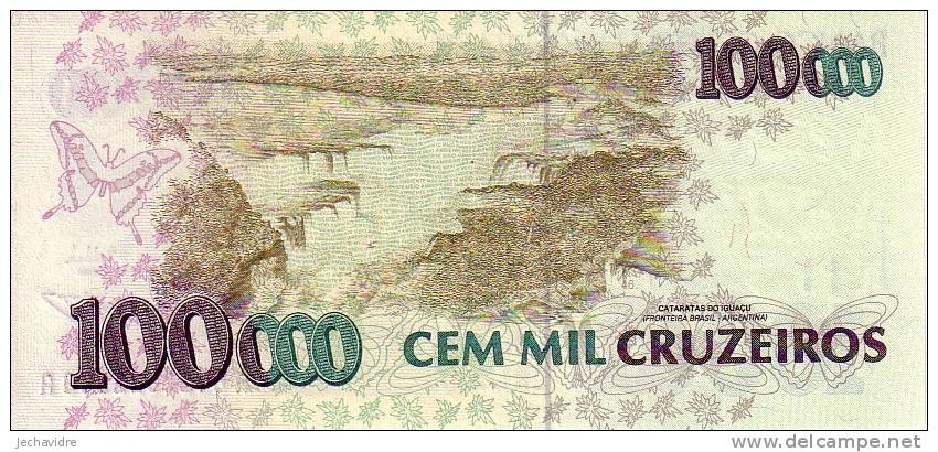 BRESIL   100 000 Cruzeiros  Non Daté (1993)   Pick 235b     ***** BILLET  NEUF ***** - Brasil