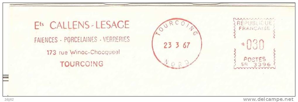 Porcelaine, Faïence, Verre, Tourcoing - EMA Satas -  Enveloppe Entière      (731) - Porcelaine