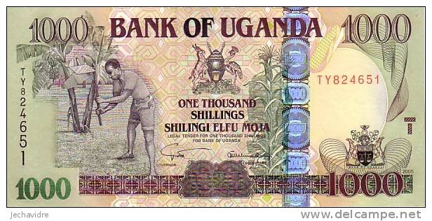 OUGANDA  1 000 Schillings   Daté De 2005   Pick 43    ***** BILLET  NEUF ***** - Oeganda