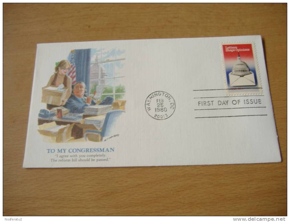 USA: FDC To My Congressman (1980) - 1971-1980