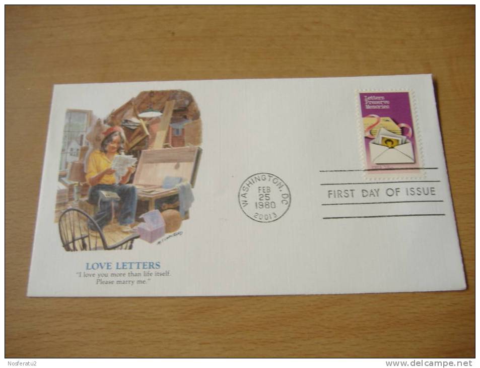 USA: FDC Love Letters (1980) - 1971-1980