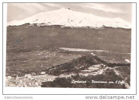 22007)cartolina Illustratoria  Centuripe -  Panorama Con L'etna - Enna