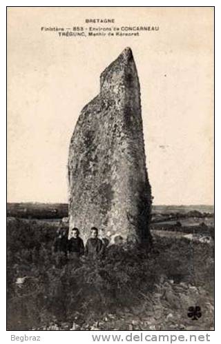 TREGUNC        853     ENVIRONS DE CONCARNEAU    MENHIR DE KERAORET - Trégunc