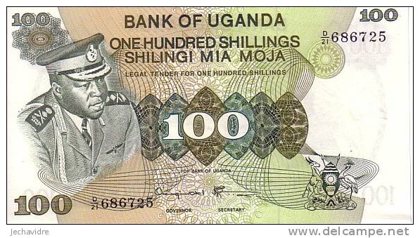 OUGANDA  100 Shillings  Non Daté  Pick 9c  Signature 2    ***** BILLET  NEUF ***** - Ouganda