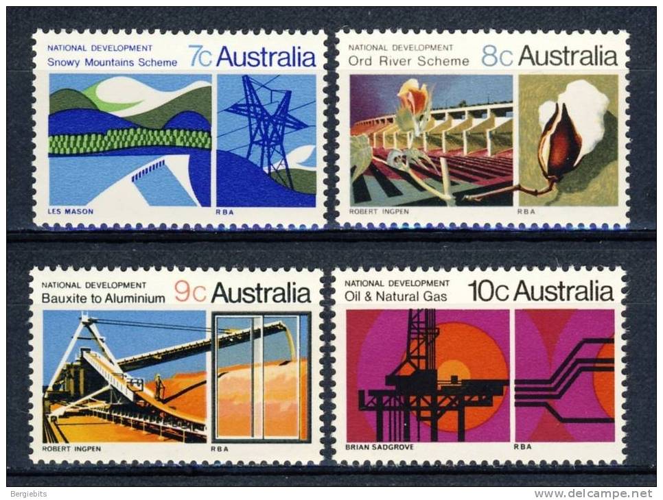 1970 Australia MNH  Economic Developement  Scott # 483-486 - Mint Stamps