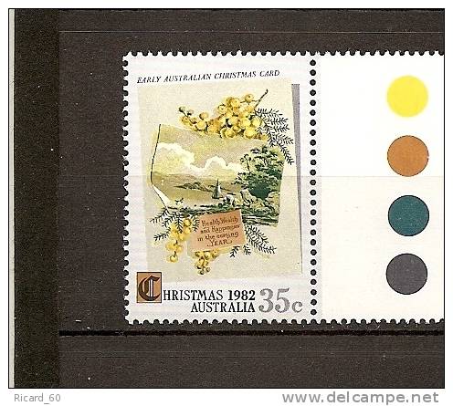 Timbre(s) Neuf(s) D'australie , Noël, 1ere Carte Australienne De Noël - Mint Stamps
