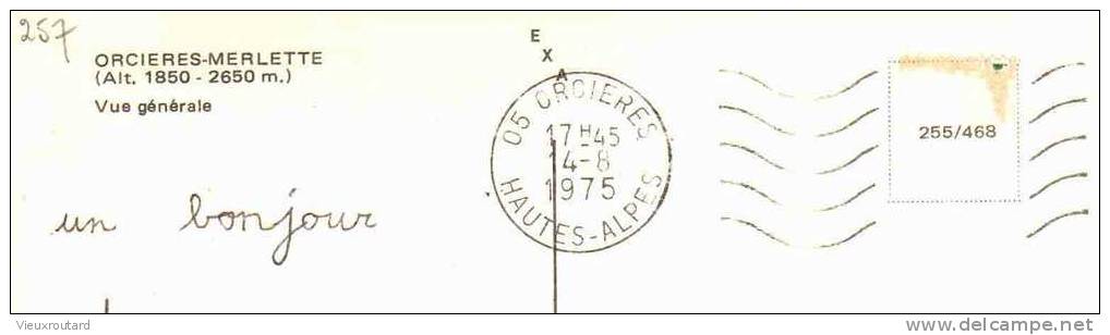 CPSM.  ORCIERES MERLETTE. ALT. 1850- 2650M. VUE GENERALE. DATEE 1975 - Orcieres