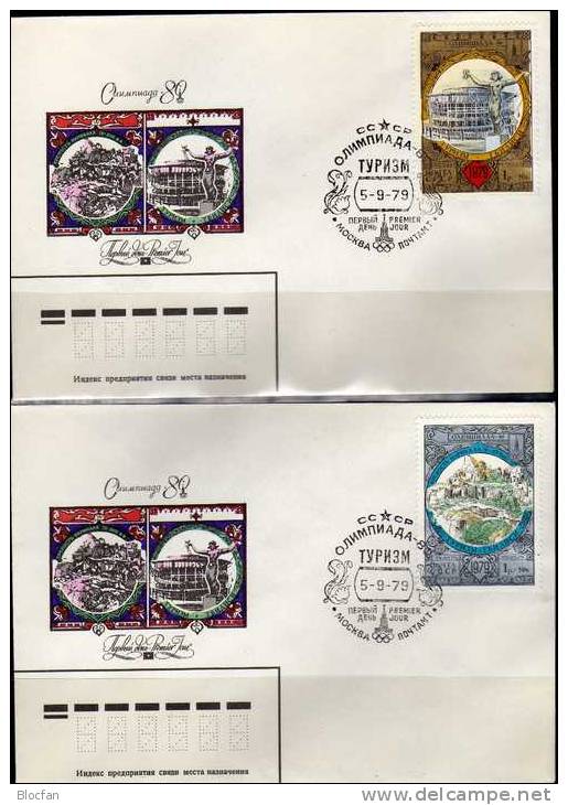 Tourismus Serie I Philharmonie Tiflis Zur Olympiade Moskau 1980 Sowjetunion 4872/3 FDC 32€ Olympic Cover Of USSR CCCP SU - Covers & Documents