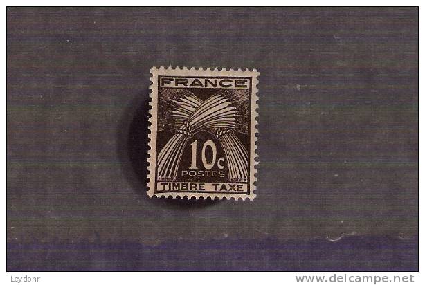 France - Postage Due Stampe - Sheaves Of Wheat -  Scott # J80 Mint Hinged - 1859-1959 Mint/hinged