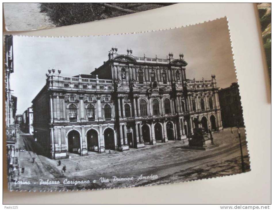 Torino - Palazzo Carignano E Via Principe Amedeo BN VG 1956 - Palazzo Carignano