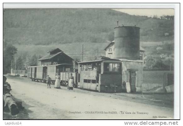 J 903* CPA  CHARAVINES LES BAINS   (38)     LA   GARE  DU TRAMWAY - Charavines