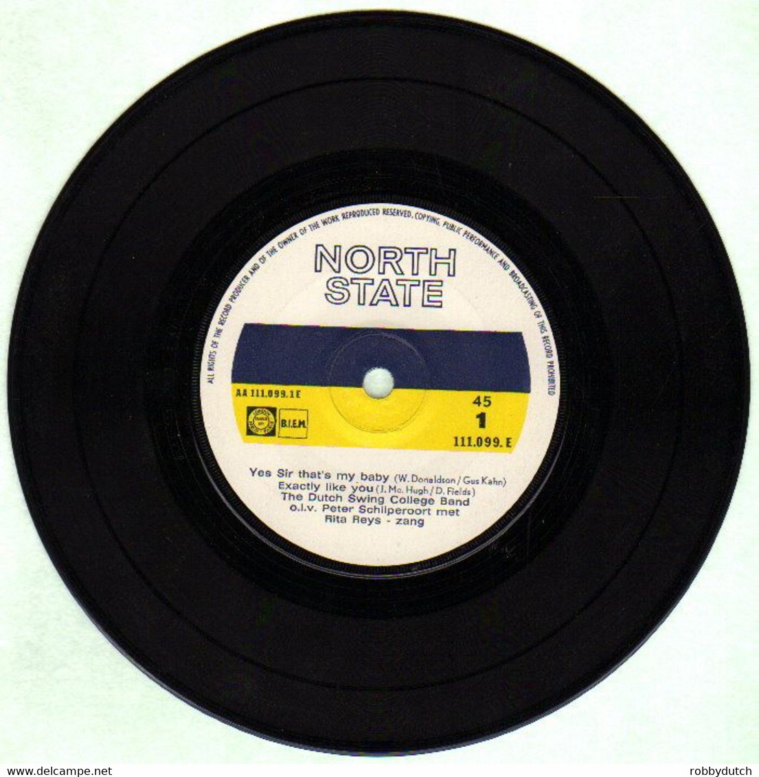 * 7" EP *  RITA REYS & DUTCH SWING COLLEGE BAND - NORTH STATE - Jazz