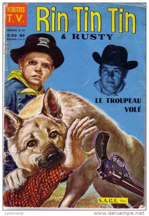 Livre - Rin Tin Tin & Rusty - N° 30 Le Troupeau Volé 1962 (chien) - Rintintin